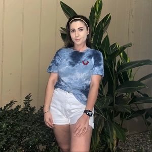 True Religion Blue Tie Dye T-Shirt
